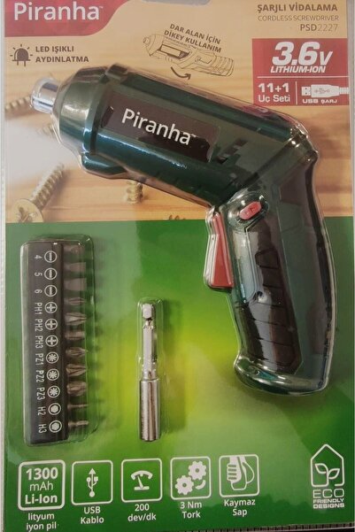 Piranha Psd 2227 3.6v Şarjlı Tornavida