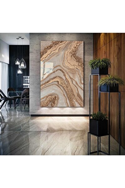 EMİLART SOYUT GOLD ABSTRACT KALİTELİ KANVAS TABLO