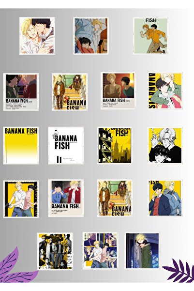 animeandyourworld Banana fish18 adet fotokart 9*6 cm kesilmiş hd kaliteli PVC...