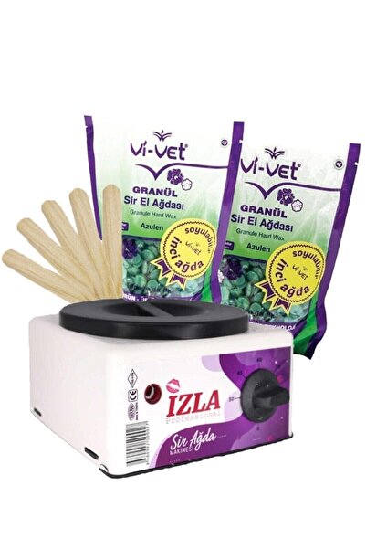Vi-vet Izla Sir Ağda Makinesi +2x250g Pudralı Soyulabilen Boncuk Ağda + Spatu...