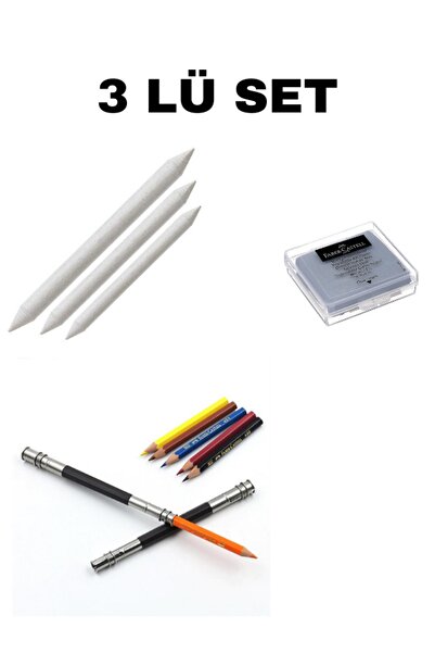 UCUZAHOBİ PASTEL DAĞITICI, UZATMA APARATI, HAMUR SİLGİ 3LÜ SET