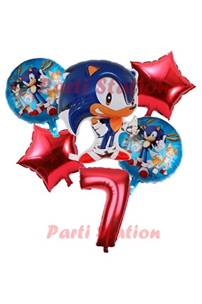 Parti Station مجموعة بالونات سونيك فوكس كونسيبت 7 سنوات من العمر، مجموعة بالو...