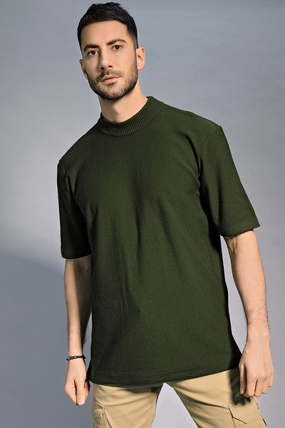 CHUBA Ανδρικό πλεκτό T-shirt Χακί 20w188