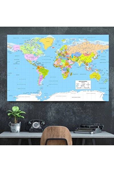 KanvasSepeti Harta lumii politice Canvas Canvas Canvas Painting