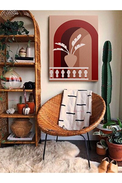 KanvasSepeti Apstraktna dekorativna vintage retro boemska boho umetnost vekto...