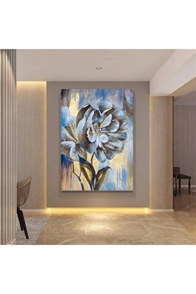KanvasSepeti Εικόνα καμβά με λαδομπογιά με εμπράσιμο εμπράσιμο λουλούδι