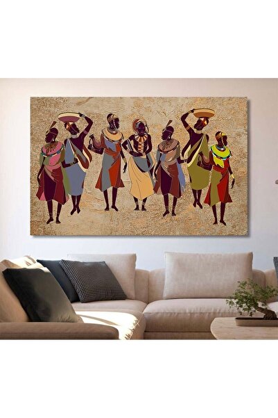 Tablo Deposu Afričke moderne žene na platnu sa smajlićima