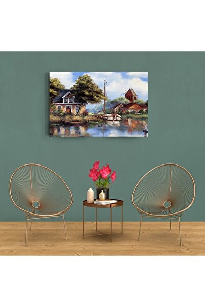 Tablo Deposu Oil Paintings Look Landscape Canvas Smiley Painting
