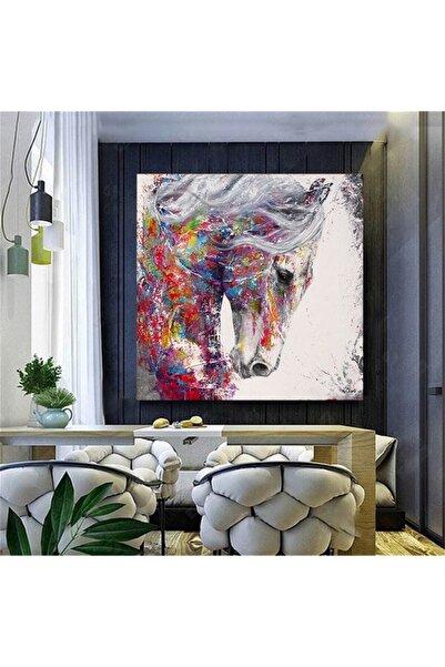 Tablo Deposu Tablou artistic modern de pânză cu cal zâmbitor