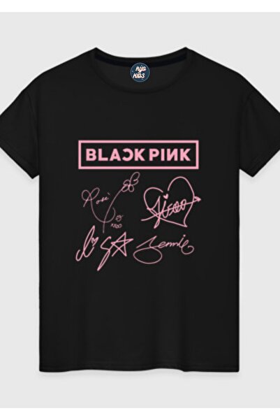 RYO FASHİON BLACK PINK GROUP Παιδικό μπλουζάκι με στάμπα και κοντά μανίκια, Μ...