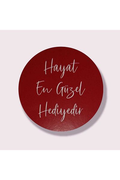 gg gençgirişimci Coated Sticker - Life is the Best Gift - (4x4 Cm) 70 Pieces