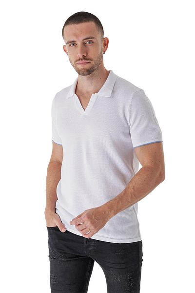 CHUBA Ανδρικό πλεκτό μπλουζάκι Major Polo Neck White 23s2007