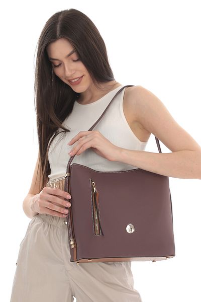 TH Women's Shoulder Bag Th-yk13308 Salmon-tan