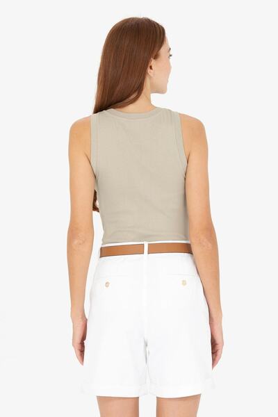 U.S. Polo Assn. Γυναικείο αμάνικο μπλουζάκι με λαιμόκοψη