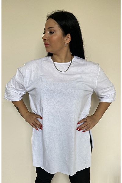 Butik Nilyam Large Size Women's T-Shirt Basic 21024 White