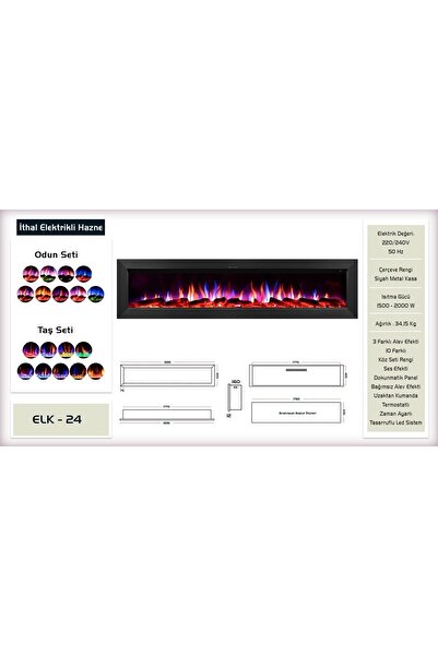 Çağlar Şömine A.ş - Elektrikli Şömine Haznesi - Elk 24