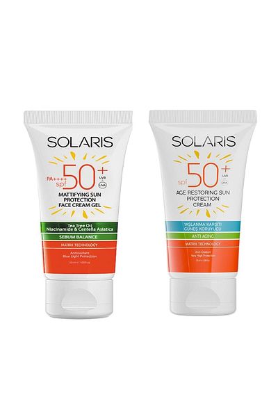 SOLARIS Gel Sunscreen - Oily Skin, Spf 50 (50 ML), And Anti-Aging