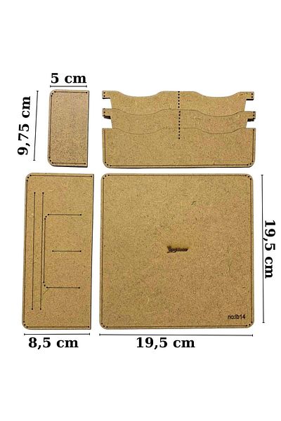 ipekbazaar iB014 Leather Hobby Large Wallet Mold 6 Piece Mold