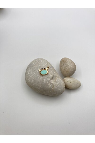 takitokaciniz Altın Kaplama Mineli Yengeç Kolye Küpe Aparatı