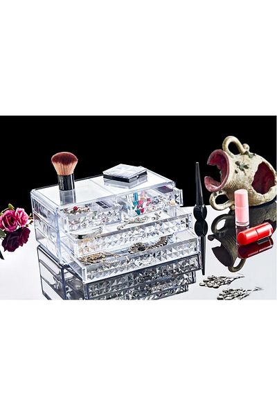 Box Up Makeup Organizer with 4 Drawers