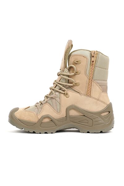 Vogel Zippered Nubuck Leather Desert (Beige) Boots