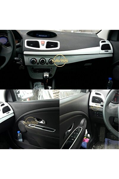Saviss Renault Fluence Uyumlu Gümüş Gri Full Set,torpido Konsol Maun Kaplama ...