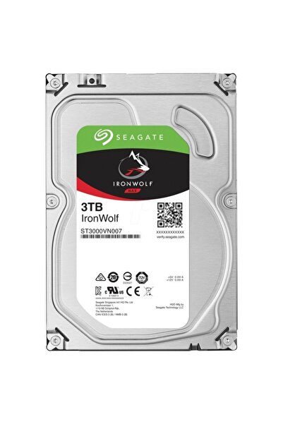 Seagate Ironwolf 3 Tb 5900rpm Sata3 64mb 180tb/y Nas (st3000vn007)