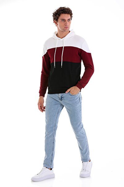 Hatemoğlu Siyah Regular Fit Düz Pamuklu Kapüşonlu Kanguru Cepli Sweatshirt