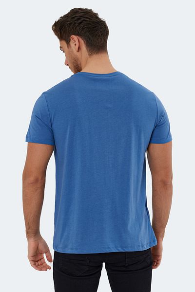 Slazenger Tricou KAURI Indigo pentru bărbați - mânecă scurtă