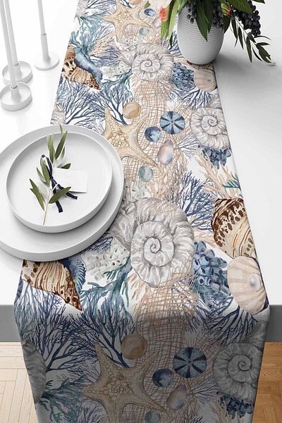 Pilloveland Runner Coleal Patterned Suede Woven 140*40 cm