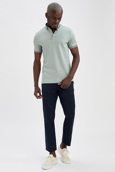 DeFacto Slim Fit Slim Fit Short Sleeve Basic Plain Polo T-Shirt T5259Az22Sp