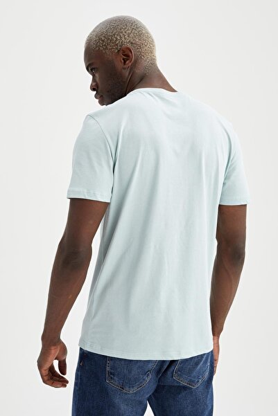 DeFacto Базовий бавовняний трикотаж з начісуванням V-подібним вирізом