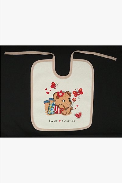 GREY Printed Baby Bib / Drool Bib