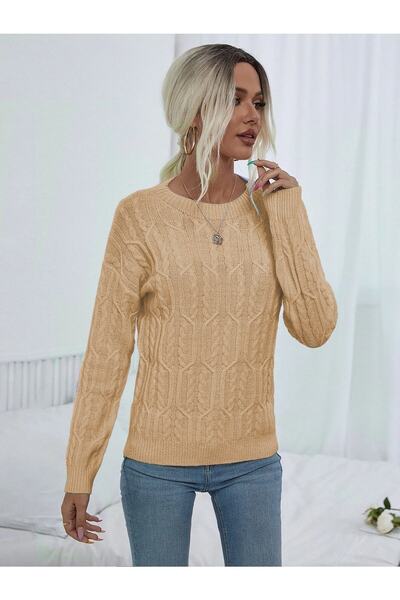 AQE FASHION Pulover din tricotaje din piatră cu model împletit