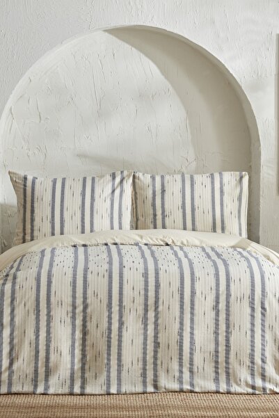 Karaca Home Cosmos 100% Cotton Double Duvet Cover Set Indigo