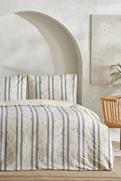 Karaca Home Cosmos 100% Cotton Double Duvet Cover Set Indigo