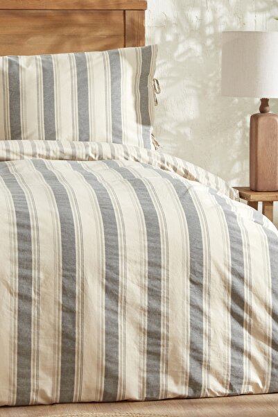 Karaca Home Natural Line Jerardo Armour Double Duvet Cover Set Indigo