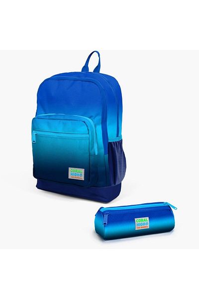 Coral High Set de geanți de școală pentru copii, albastru bleumarin, albastru, culoare tranziție SET0223745