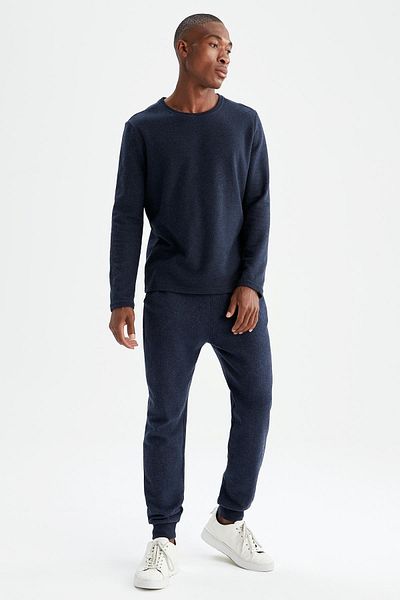 DeFacto Slim Fit Crew λαιμόκοψη μακρυμάνικο Basic T-shirt
