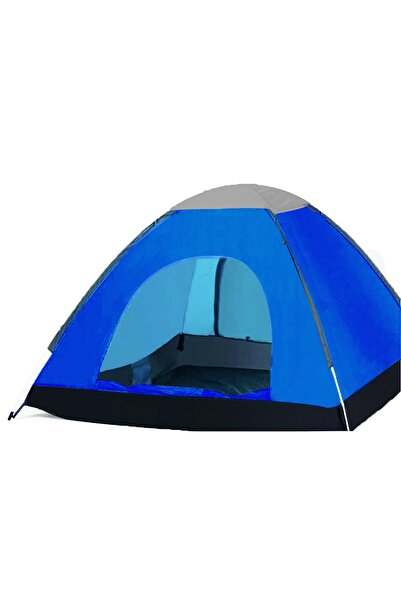 Microcase 3 Kişilik Manuel Yazlık Konforlu Kamp Çadırı 200x150x110cm Lacivert...