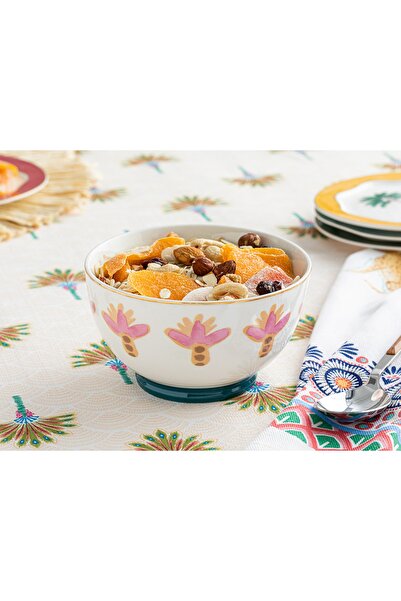 English Home Love Favor New Bone China Bowl 500 مل أصفر-أزرق داكن