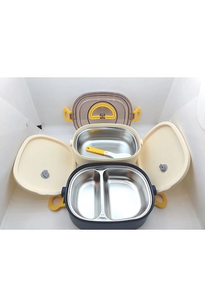 Vagonlife BL50251 Кутия за обяд от стомана, двуслойна, тъмносиня