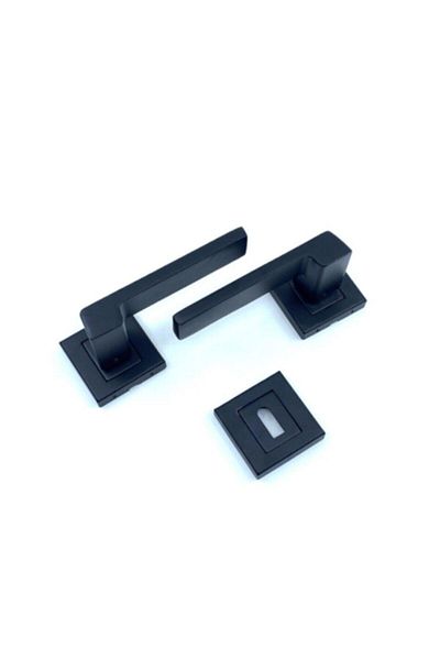 Sofuoğlu Anka Matte Black Square Rosette Interior Room Handle (1 set)