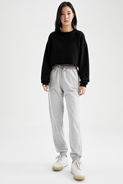 DeFacto Regular Fit basic Geri Dönüşümlü Jogger Eşofman Altı