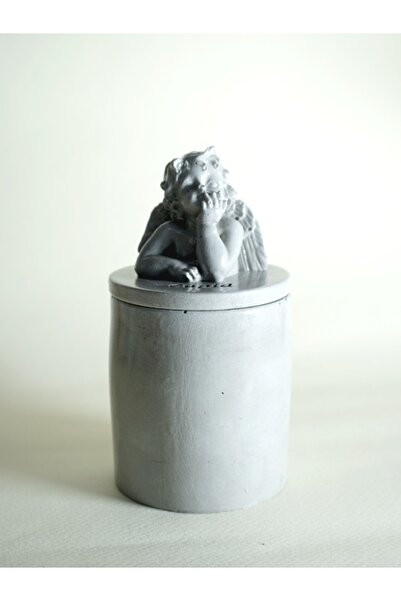 The Craft Thor Cupid Sculpture Handmade Concrete Decorative Box / Organizer with Lid