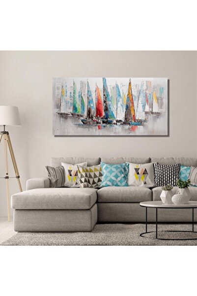 My canvas Yağlı Boya Görünümlü Yelkenli Kanvas Tablo
