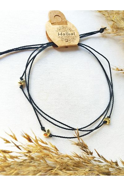 Atölye Merdiven 3-pack minimal heart anklet multiple visible anklets