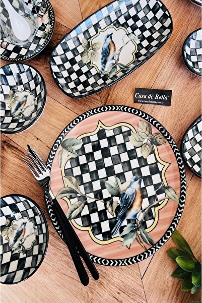 CASA DE BELLA 28 Parça 6 Kişilik Kahvaltı Seti