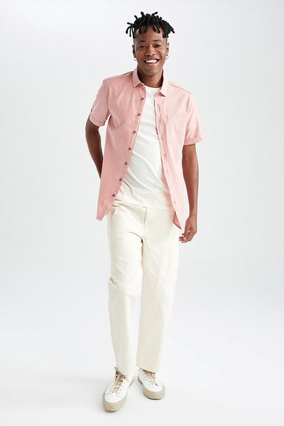 DeFacto Slim Fit Basic κοντομάνικο πουκάμισο