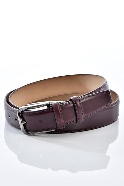 DERİEND Claret Red Men's Belt - Genuine Leather